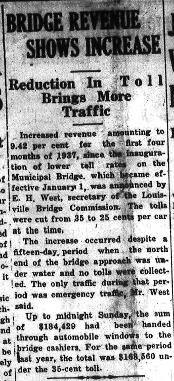 Bridge Revenue Shows Increase